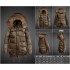 Moncler Vinterfrakke Dame with raccoon fur collar army Grøn