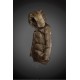 Moncler Vinterfrakke Dame with raccoon fur collar army Grøn