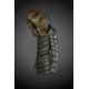 Moncler Vinterfrakke Dame with raccoon fur collar army Grøn