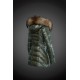 Moncler Vinterfrakke Dame with raccoon fur collar army Grøn