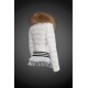 Moncler Dunjakker Dame with raccoon fur collar Hvid