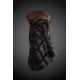 Moncler Vinterjakke Dame with raccoon fur collar Sort