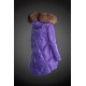 Moncler Vinterjakke Dame with raccoon fur collar Lilla