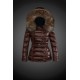 Moncler Dunjakker Dame with raccoon fur collar Brun