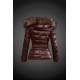 Moncler Dunjakker Dame with raccoon fur collar Brun