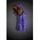 Moncler Dunjakker Dame with raccoon fur collar Lilla