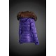 Moncler Dunjakker Dame with raccoon fur collar Lilla