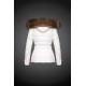 Moncler Dunjakker Dame with raccoon fur collar Hvid