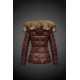 Moncler Dunjakker Dame with raccoon fur collar Brun