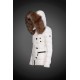 Moncler Dunjakker Dame with raccoon fur collar Hvid