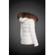 Moncler Dunjakker Dame with raccoon fur collar Hvid